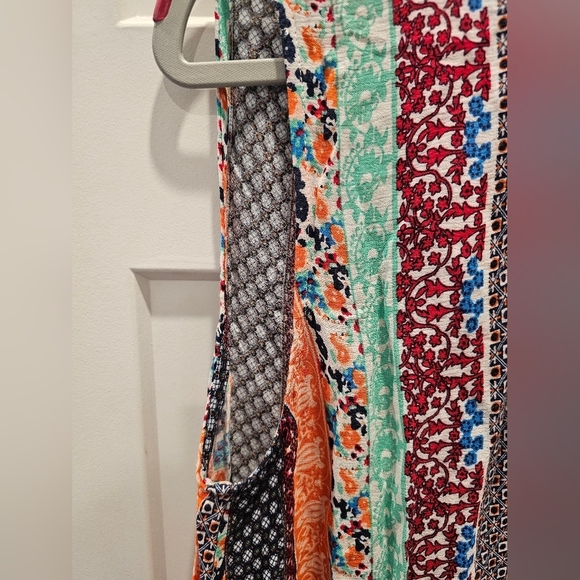 Umgee USA Boho Multicolor Patchwork Sleeveless Tunic Dress Size S - Picture 3 of 12